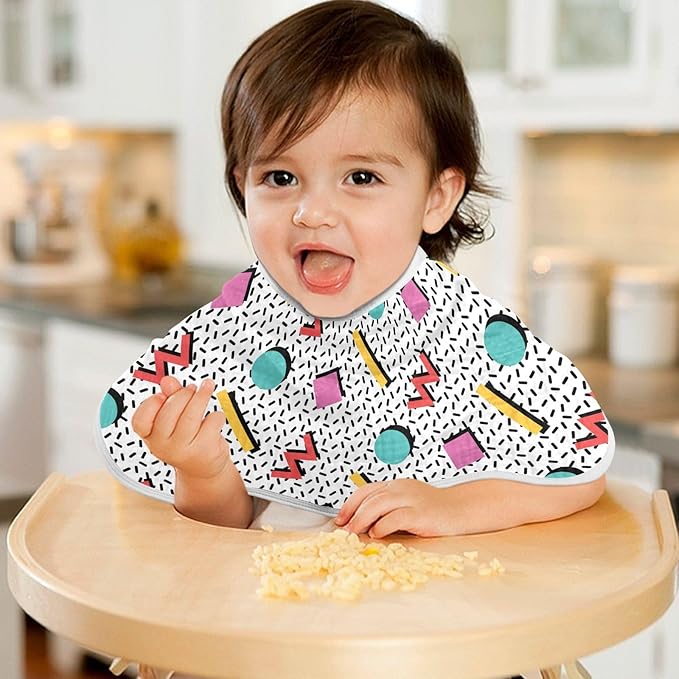 Muslin Burp Cloths for Baby Boys and Girls - 2-Pack Ultra Absorbent Retro 80s 90s Muslin Washcloths, Newborn Towel, Milk Spit Up Rags, Burp Cloth Bibs for Unisex, 22 x 11 Inch
