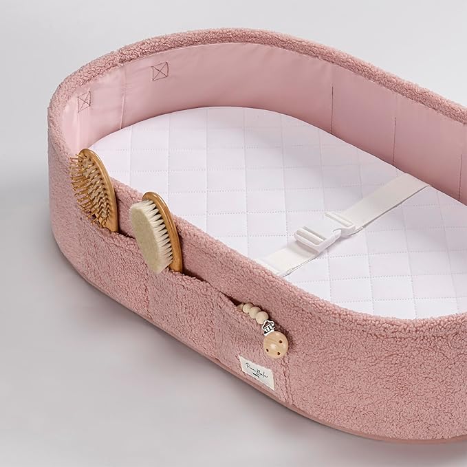 PeraBella Baby Changing Basket for Dresser Top, Baby Moses Basket for Newborn, Portable Diaper Changing Pad Table Topper for Dresser, Includes Diaper Caddy Organizer with Handle, Moses Bassinet Mat | Plush Exterior, Breathable Pad, Waterproof Layer, St...