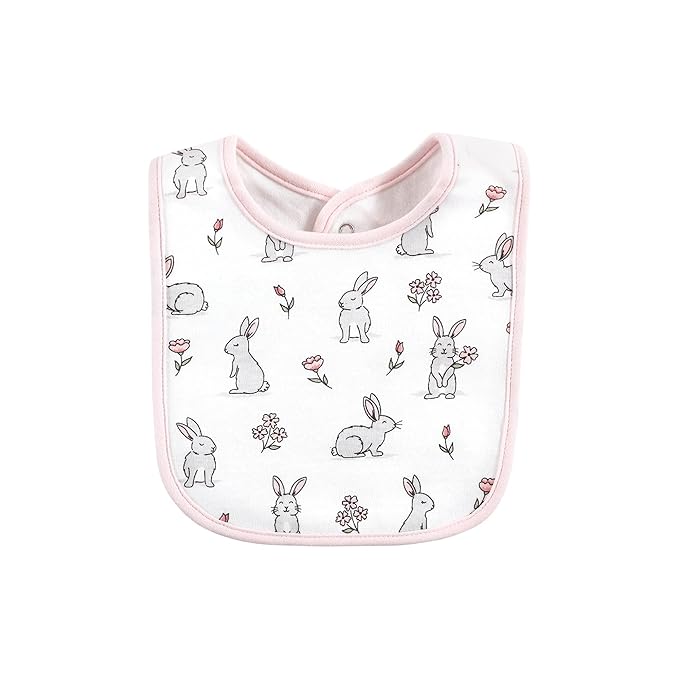 Hudson Baby Unisex Baby Cotton Bib and Sock Set, Some Bunny, One Size