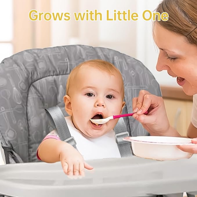High Chair Straps Replacement Compatible with Graco - 5 Point Harness Straps for High Chair, Straps Length Adjustable Highchair Strap, Easy to Install Straps Belt, High Chair Accessories