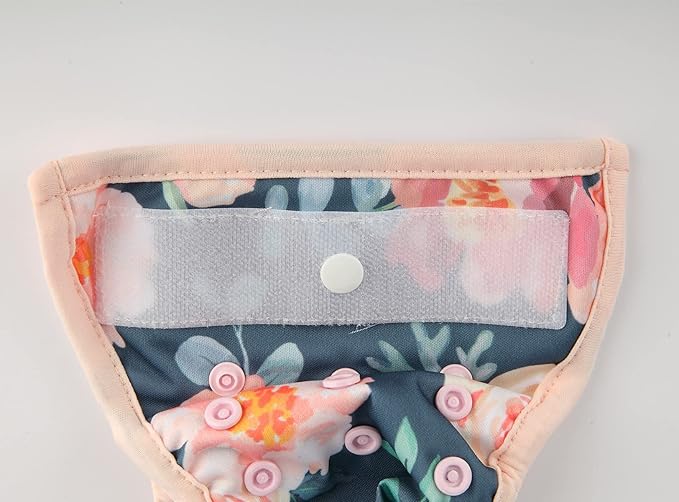 Newborn Baby Cloth Diaper Cover Nappy Hook and Loop (Hummingbirds Flowers)