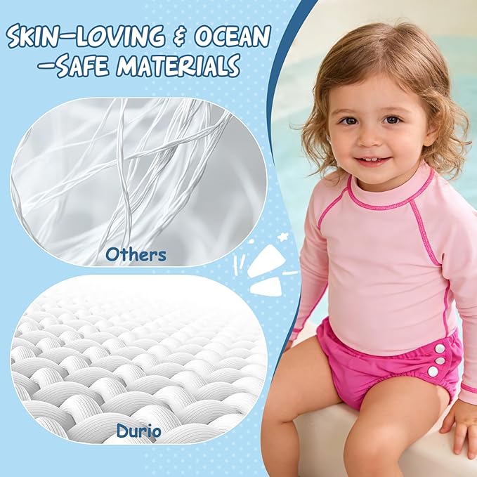 Durio Reusable Swim Diapers Washable Baby Swim Diaper Unisex Infant Toddler Swimming Diapers