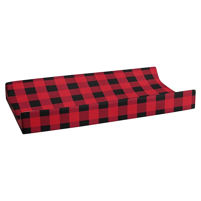 Changing Pad Cover Boy, Baby Changing Table Covers for Boys, Woodland Nursery Decor by JLIKA (Buffalo Plaid)