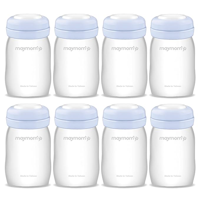 Maymom Wide Neck Breastmilk Collection n Storage Bottle 5.4 oz; Re-markable SureSeal Disc. Fits Spectra S2 Spectra S1 9 Plus.