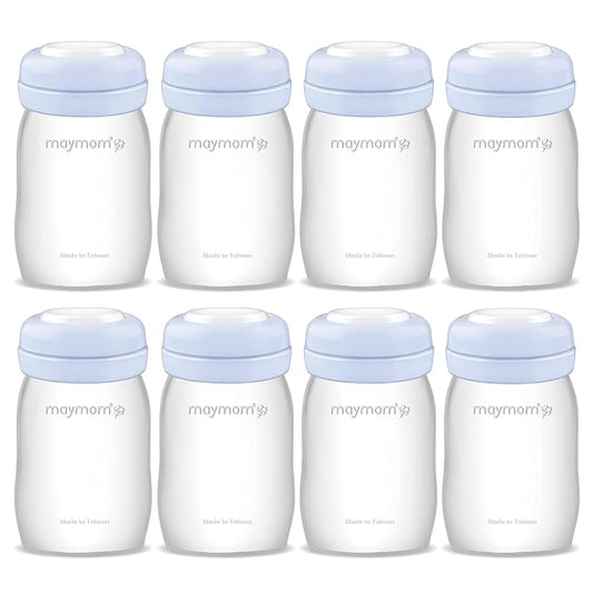 Maymom Wide Neck Breastmilk Collection n Storage Bottle 5.4 oz; Re-markable SureSeal Disc. Fits Spectra S2 Spectra S1 9 Plus.