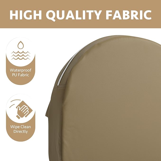 E1F1NN DOT U-Shaped Toddler Booster Seat for Kitchen Chair (Big Size) Dining Table, Portable Waterproof PU Material Kids Booster Seat with Safety Buckles, High Cushion for Travel with Non-Slip Bottom