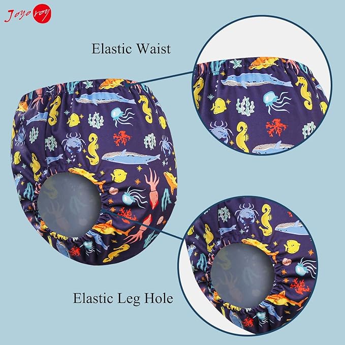 Joyo roy 6Pcs Plastic Underwear Covers for Potty Training 3T Rubber Pants for Toddlers Rubber Training Pants for Toddlers Plastic Training Pants Baby Diaper Covers Toddler Waterproof Diaper Cover