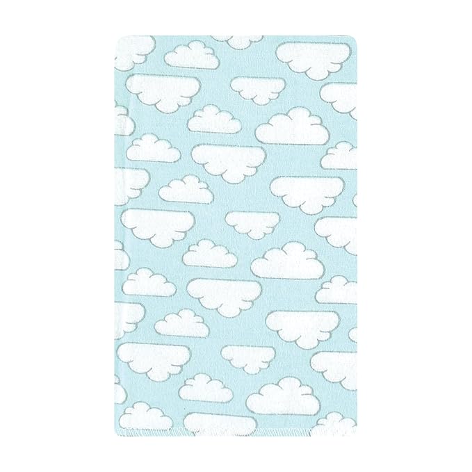 Hudson Baby Unisex Baby Cotton Flannel Burp Cloths, Neutral New Elephant 10-Pack, One Size