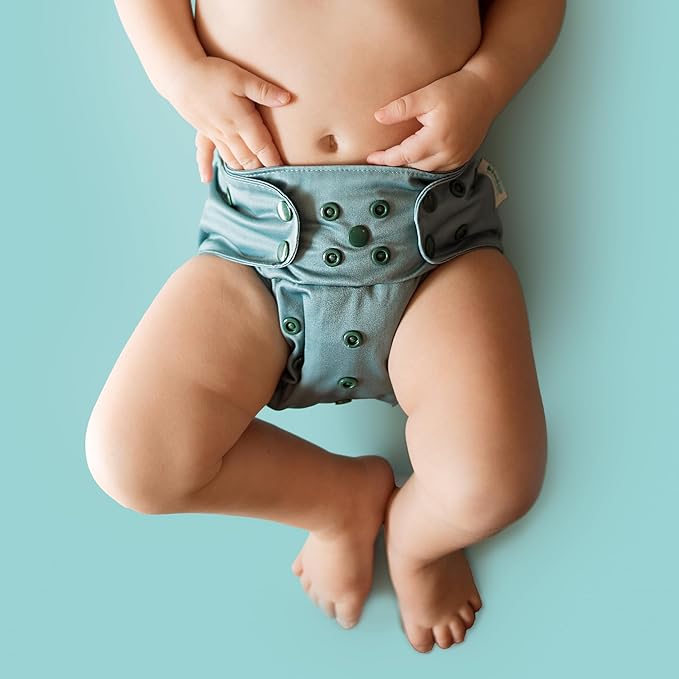Kinder Cloth Diapers Reusable Baby Diapers Pocket Style Athletic Wicking Jersey, Wet Bag, Newborn to Potty Training 7-60lbs, One Size, Inserts NOT Included (Otterly Sweet, 3 Pack, Without Inserts)