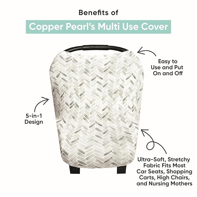 Copper Pearl Multi-Use Cover: Car Seat, Nursing, Stroller Cover - Stretchy Rayon, Yellow, All-Season, Infant, Newborn