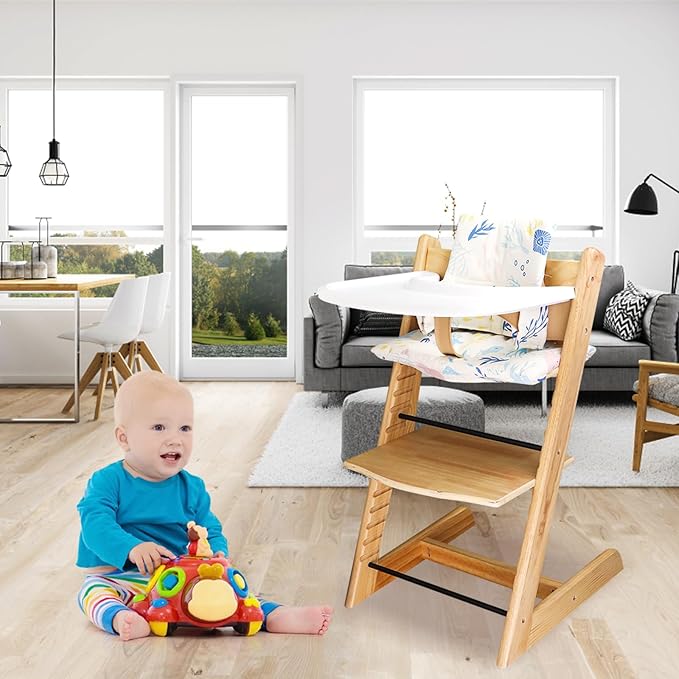 High Chair Cushion, Soft and Comfortable for Tripp Trapp High Chair Cushion, with Two High Chair Placemat, for Tripp Trapp Cushion Set Makes It More Comfortable for Baby (Ocean Animal)