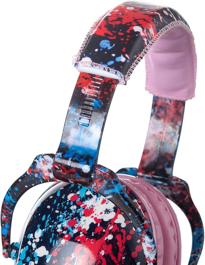 Kids Hearing Protection,25dB NRR Noise Reduction,Sound Proof for Kids,Toddler,Safety Earmuffs for Concert,Airplane,Autism,Monster Jam,Travel,School- Pink RedPigment