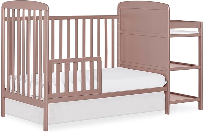 Dream On Me Toddler Guard Rail for Convertible Crib, Solid Wood Bed Rail for Toddler Bed Conversion, Brown Sugar
