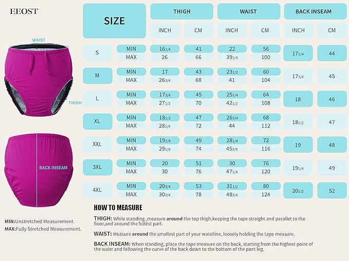 Adult Reusable Swim Diapers Special Needs Swimwear for Incontinence Cloth Diaper Covers Waterproof,Leakproof, Unisex