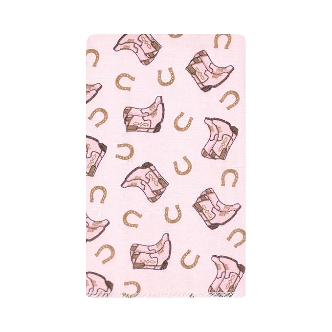 Hudson Baby Unisex Baby Cotton Flannel Burp Cloths 10-Pack, Cowgirl, One Size