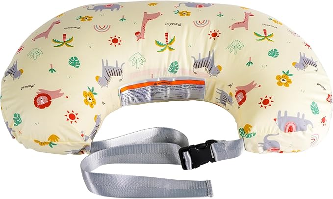 x-vesolje Plus Size Nursing Pillow Wider Support, Breastfeeding Pillow with Adjustable Strap Fit All Body Type, Ergonomic Breast Feeding Pillow, Baby Feeding Pillow for Mom- Max Size/Animal Yellow