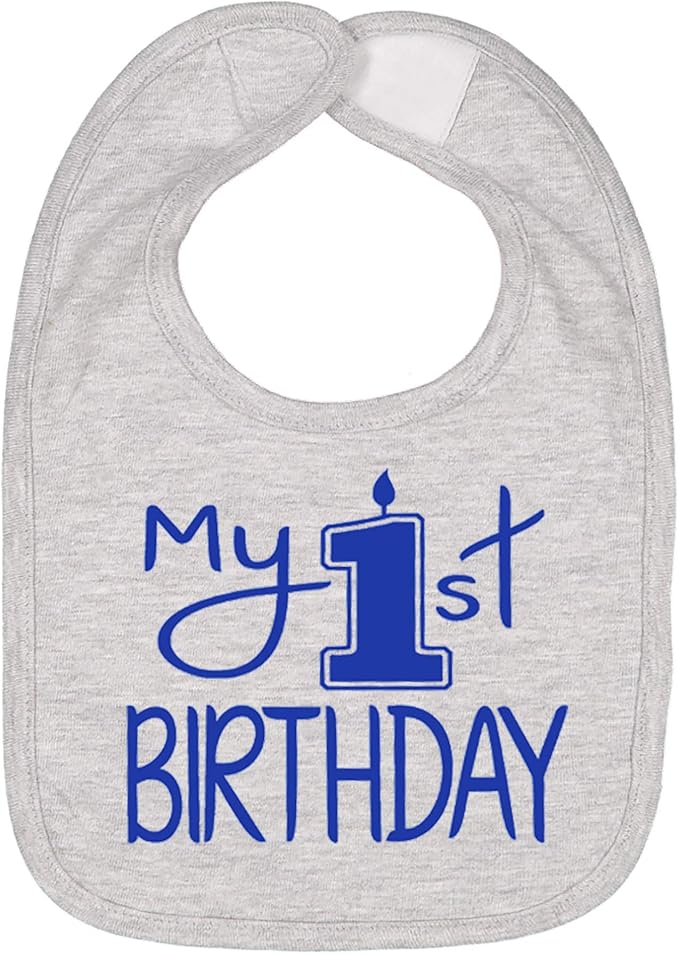 Aiden's Corner Handmade Cute Baby Boy Girl First Birthday Smash Cake Bibs My 1st Birthday Bib