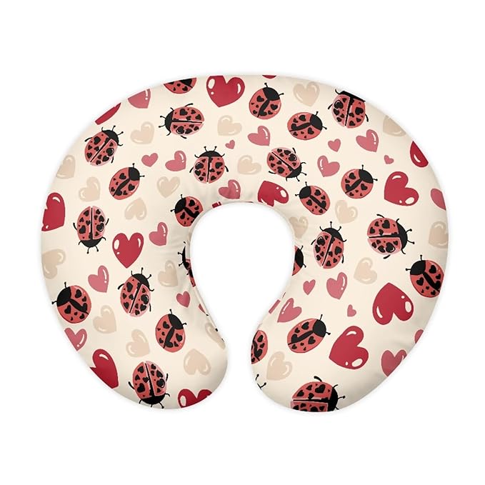 Ladybug Love Nursing Pillow Cover Breathable Neutral Breastfeeding Pillow Cover Easy to Clean Soft Removable Pillow Cover for Infant Snug