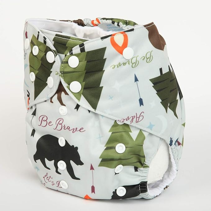 2 to 7 Years Old Junior Big Cloth Diaper Pocket Reusable Baby Kids Toddler (Be Brave)