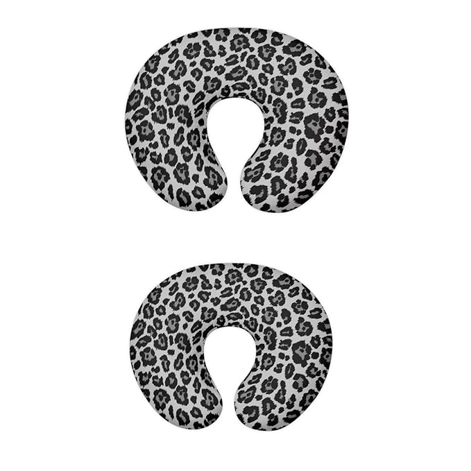 Nursing Pillow Cover with Hidden Zipper Constellations and Black Leopard Print Skin Friendly for Moms/Baby Nursing Pillow Cover Stretchy Removable Cover for Breastfeeding Pillows