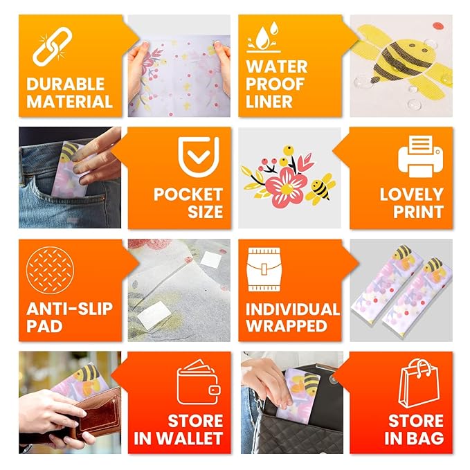 40 Extra Large Toilet Seat Covers Disposable for Kids-Toddler Toilet Seat Cover Liners for Potty Training-Individually Wrapped-Portable Waterproof AntiSlip-Toilet Covers Disposable for travel