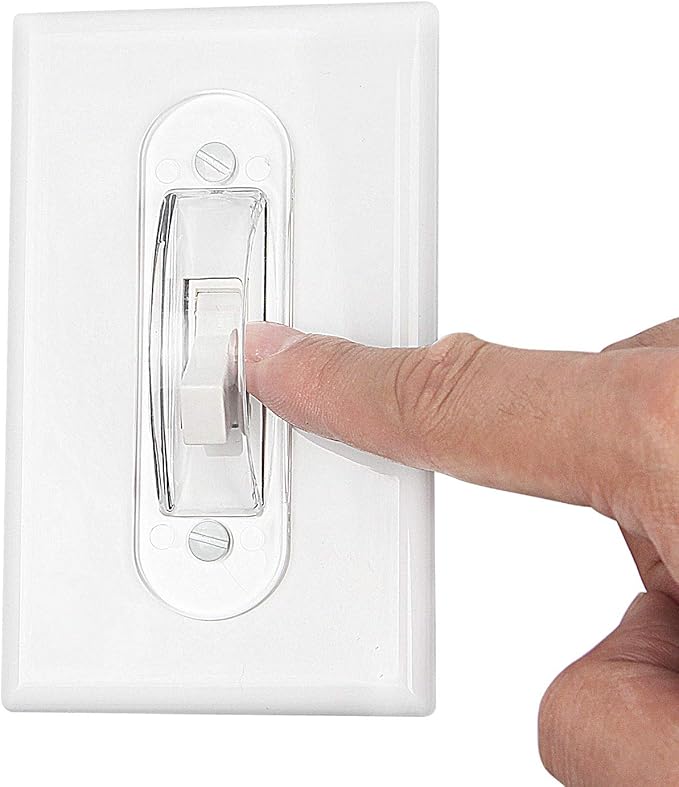 Wall Switch Guards Plate Covers Child Safety Security Home Decor (2 Pack), Clear - Keeps Light Switch ON Or Off Prevent Accidental Device Turn On or Off…