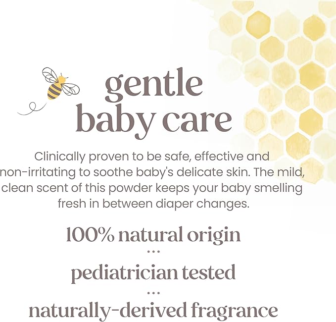Burt's Bees Baby Dusting Powder, 100% Natural Origin, Talc-Free, Pediatrician Tested, 7.5 Ounces, Pack of 3, Pack May Vary