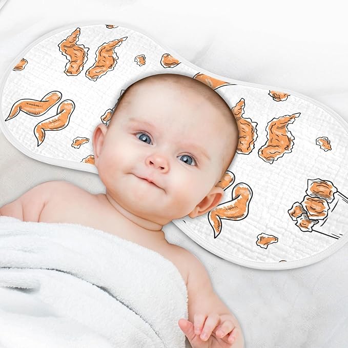 vvfelixl Muslin Burp Cloths Chicken Wings Baby Washcloths for Baby Girl Boys 2 Pack