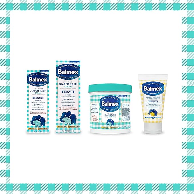 Balmex Zinc Oxide Diaper Rash Cream 4Oz (3 Pack)