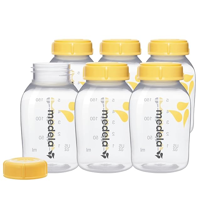 Medela PersonalFit Flex Replacement Membranes, 2-Pack, Compatible with Pump in Style MaxFlow & Breast Milk Collection and Storage Bottles, 6 Pack, 5 Ounce Breastmilk Container