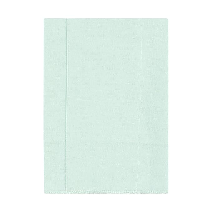 Hudson Baby Unisex Baby Cotton Flannel Burp Cloths, Eucalyptus 4-Pack, One Size