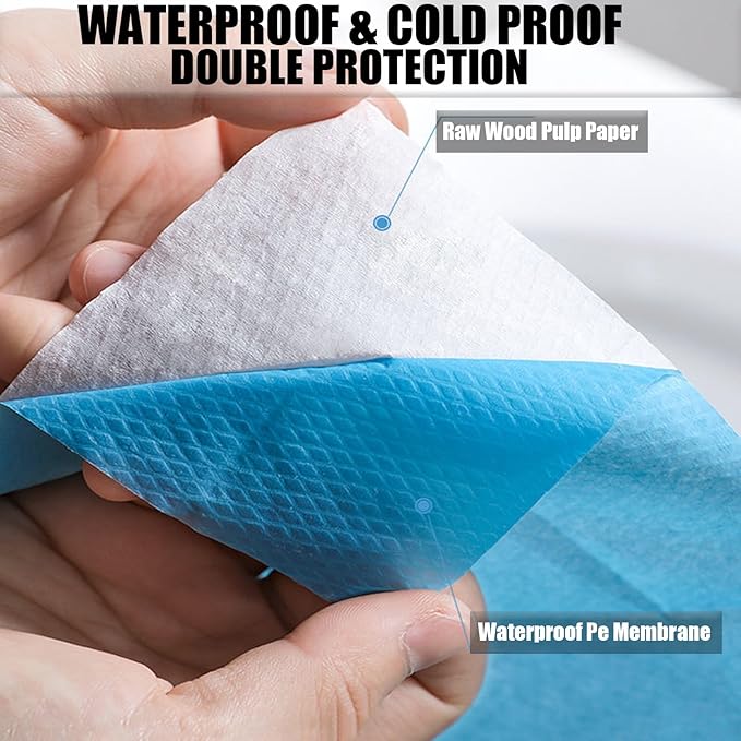 Rgqphantom 50 Pack Toilet Seat Covers Disposable 16x24 Inch XL Portable Toilet Liners Travel Seat Cover for Outdoors,Hotel, Hospital, Travel, Public Toilet Seat Cover (50pack, BLUE)