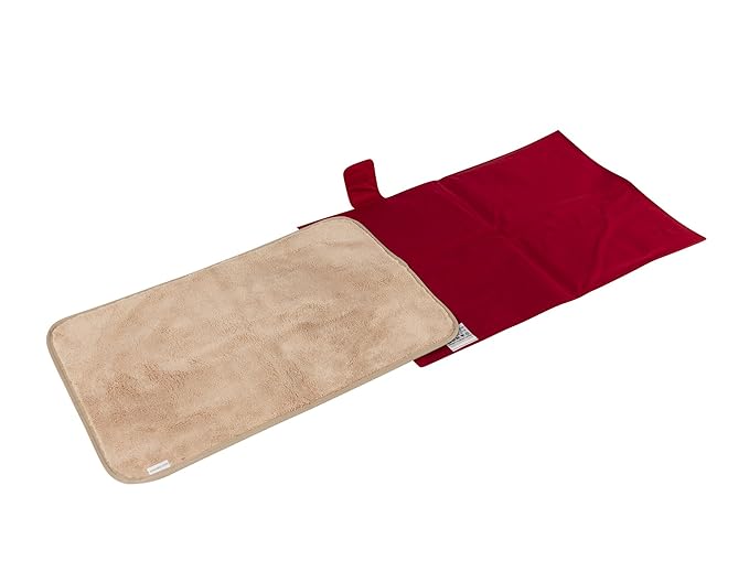 MELOBABY Melorouge Wallet and Mat Changing Pads, Red/Caramel