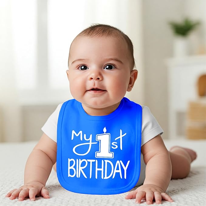 Aiden's Corner Handmade Cute Baby Boy Girl First Birthday Smash Cake Bibs My 1st Birthday Bib