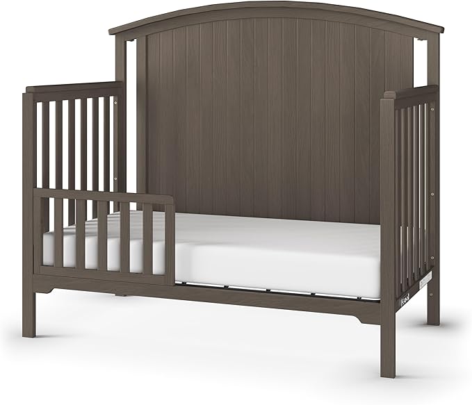 Child Craft Toddler Bed Guard Rail Converts London and Hampton 4-in-1 Convertible Crib into Toddler Bed, Made of Pinewood, Non-Toxic Finish (Dapper Gray)