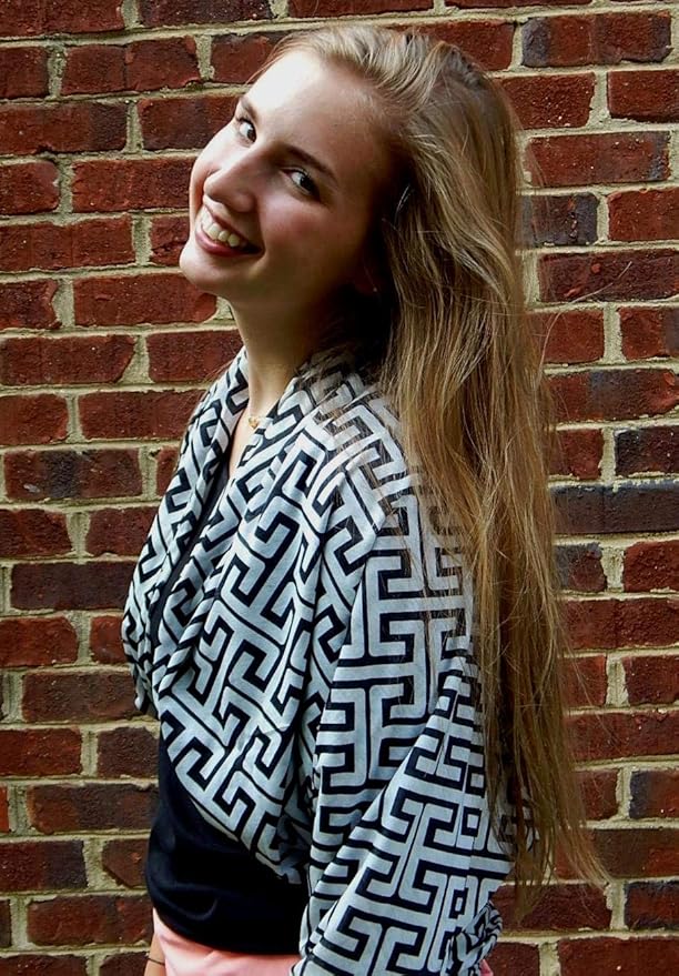 Infinity Nursing Scarf for Breastfeeding | Cover Hides Back for Discreet Privacy
