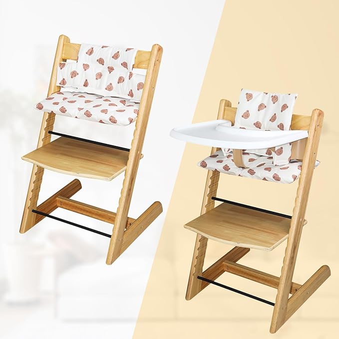 for Tripp Trapp High Chair Cushion, Soft and Comfortable for Tripp Trapp High Chair Cushion, for Tripp Trapp Cushion Set Makes It Safer and More Comfortable for Baby to Sit On (Little Bear)