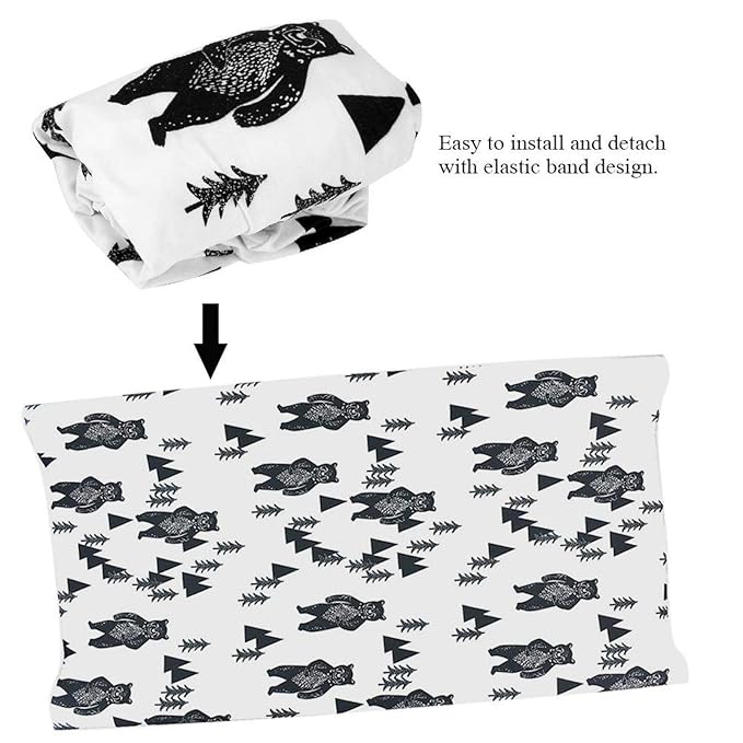 Soft Breathable Baby Changing Table Pad Cover, Newborn Infant Urine Mat Changing Table Pads Wipeable Sheets()