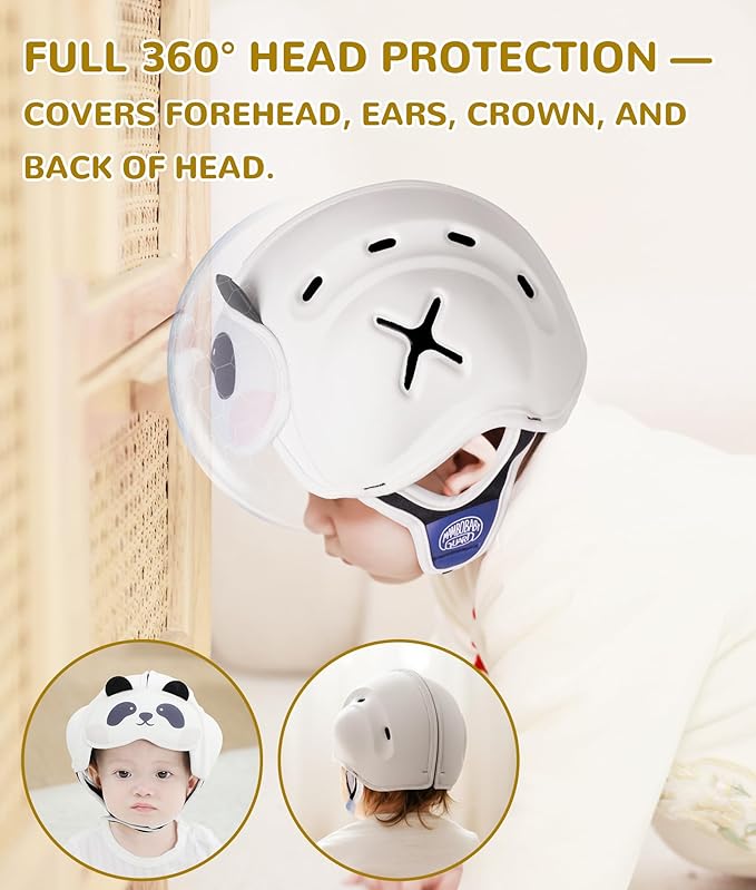 Baby Safety Helmet for Crawling Walking - Mambobaby Baby Helmet Adjustable Baby Head Protector Breathable Soft Infant Helmet Head Protection Helmets for Aged 6-24 Months, Ultra-Lightweight
