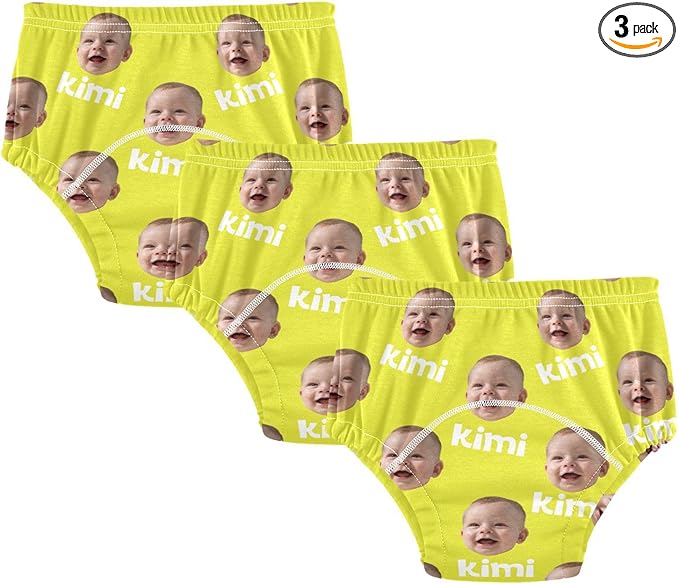 Joko Ivery 1 Yellow Custom Potty Training Pants Reusable Traning Potty Panty for Toddlers Girls Boys 3T 3Pcs