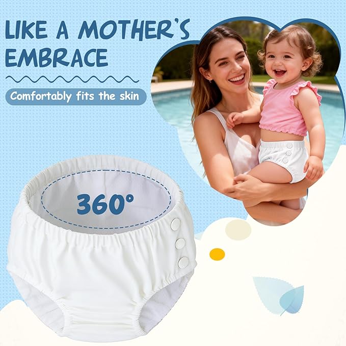 Durio Reusable Swim Diapers Washable Baby Swim Diaper Unisex Infant Toddler Swimming Diapers