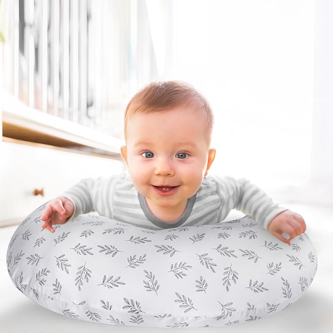 Biloban Nursing Pillow Cover 2 Pack Fit for Boppy Pillow, Breathable & Skin-Friendly Nursing Slipcovers for Breastfeeding Mom, Comfortable & Machine Washable Nursing Covers