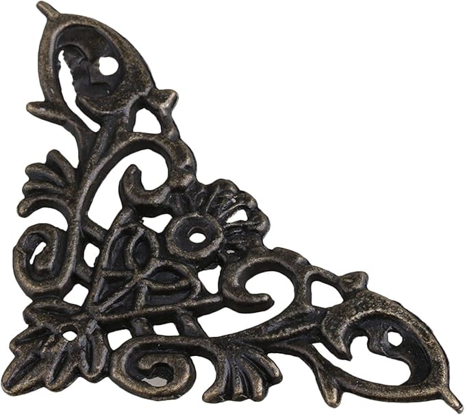 Furniture Decorative Cover Vintage Decor Box Corner Decorative Metal Corners Appliques for Furniture Pack of 20