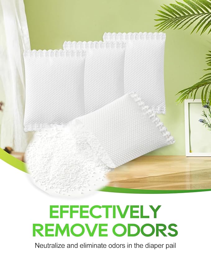 Diaper Pail Deodorizer Odor Absorber Filter Refill Compatible with Diaper Genie Complete Pail, Lavender Scented Diaper Pail Odor Eliminator, 12 Pack