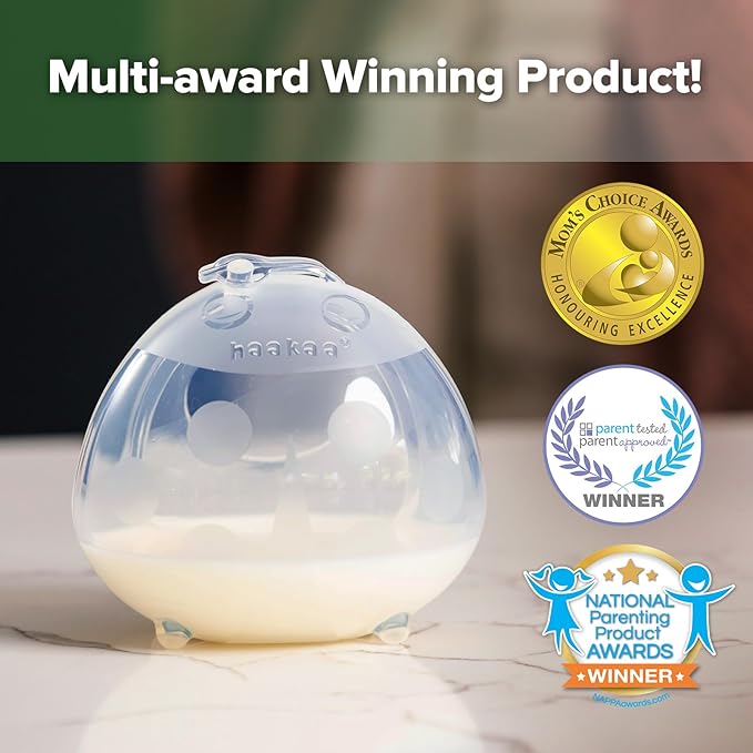 haakaa Ladybug Breast Milk Collector - Soft Milk Catcher for Breastfeeding | Wearable Nursing Cups | Milk Collection Cups for Breastfeeding Moms,Protect Sore Nipples-2.5 oz/75 ml,2pcs