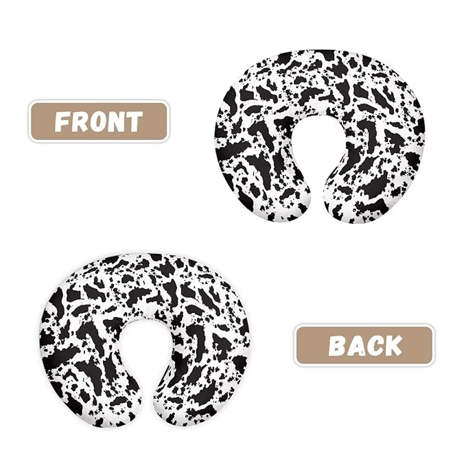 Black and White Cow Stripes Breastfeeding Pillow Cover Cuddle Pillow Slipcover Detachable Nursing Pillow Protective Cas Baby Feeding Durable and Easy to Clean