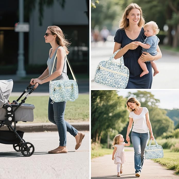 rain bunny Cotton Quilted Wearable Breast Pump Bag Compatible With Elvie, Willow and Momcozy, Pumping Bag for Work, Travel
