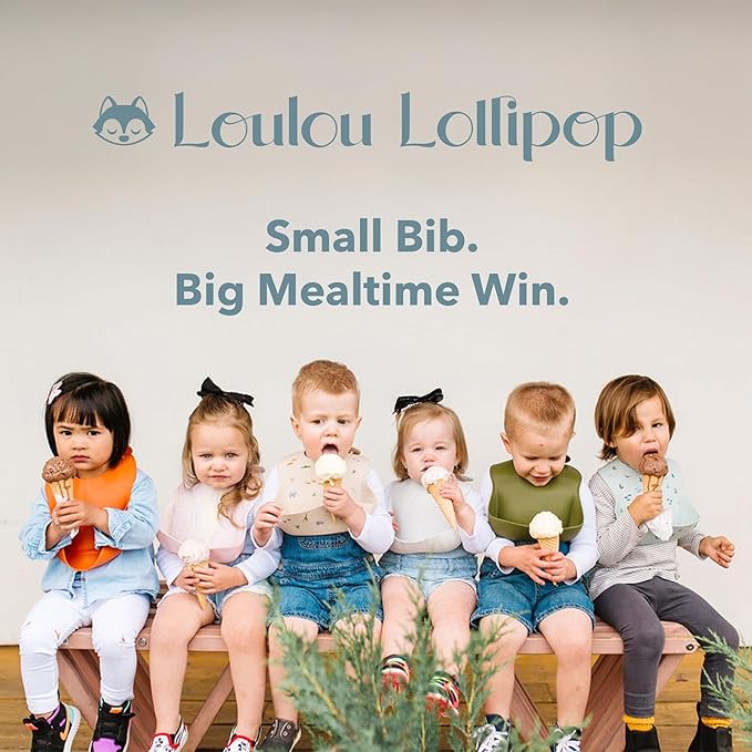 Loulou Lollipop Waterproof Silicone Feeding Bib for Babies & Toddlers, Catch-All Pouch, Easy Clean, 3–36 Months – Sushi