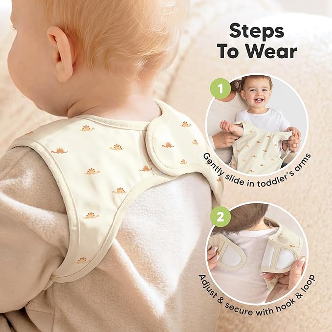 KeaBabies Waterproof Bibs for Baby Girl,Boy – 2-Pack Lightweight, Large Baby Bibs for Eating, Wearable Food Catcher, 6-12 Months Infant Feeding Essentials, Smock for Toddlers 1-3, Kids (Roarsome)