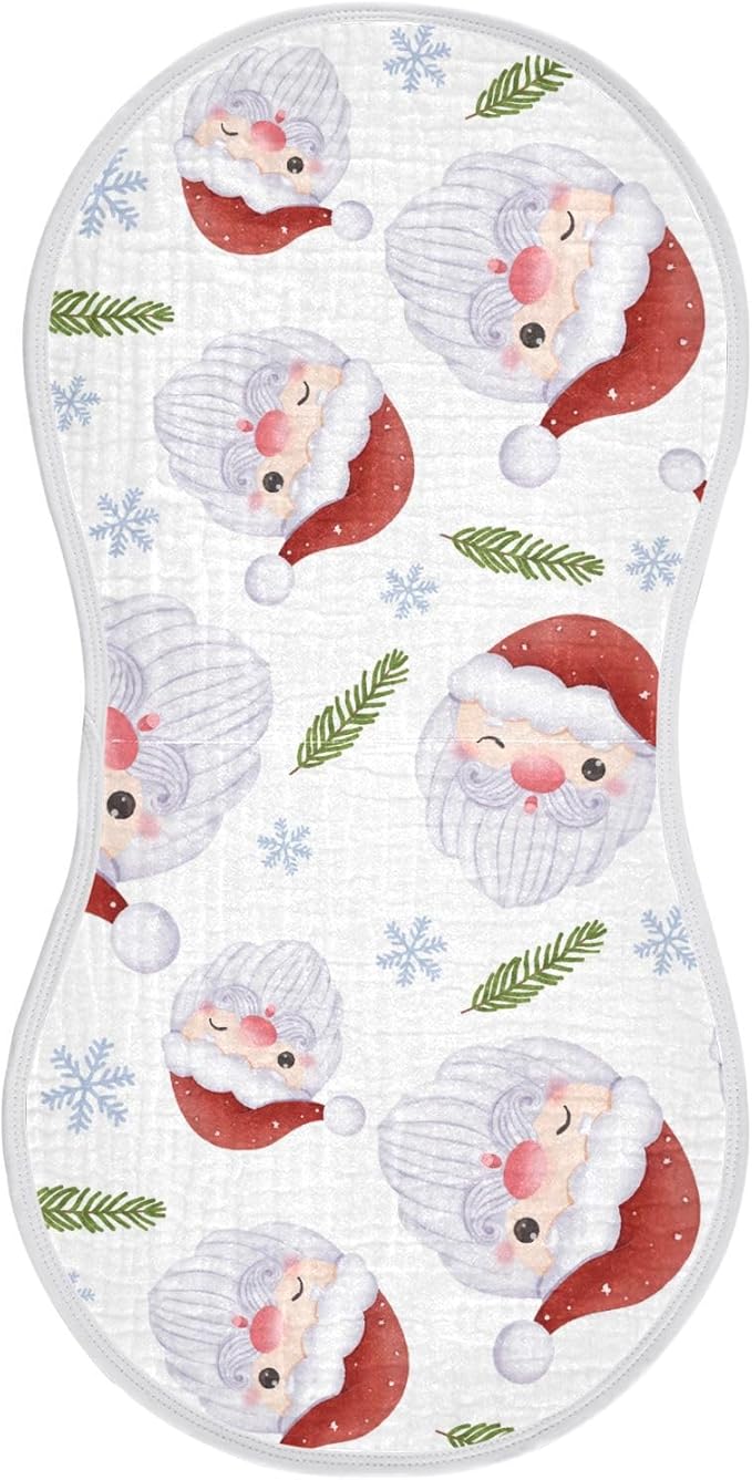 vvfelixl Joyful Winter Christmas Burp Cloths for Baby Boy Girls Baby Washcloths Burp Rags 1 Pack